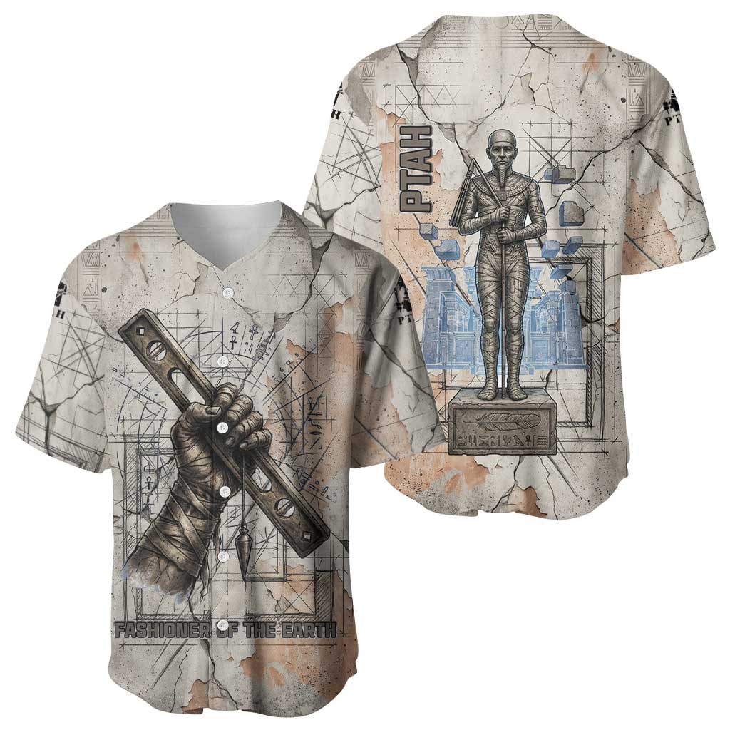 Ptah Egyptian Baseball Jersey God of Crafts Architecture Tools Fashioner of the Earth
