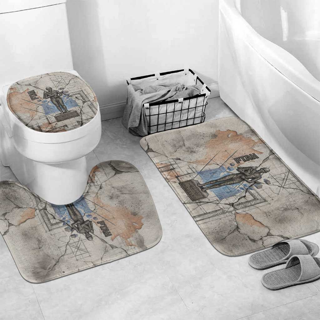 Ptah Egyptian Bathroom Set God of Crafts Architecture Tools Fashioner of the Earth