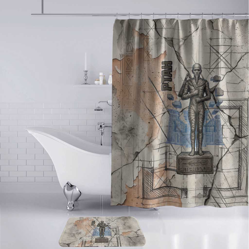 Ptah Egyptian Bathroom Set God of Crafts Architecture Tools Fashioner of the Earth