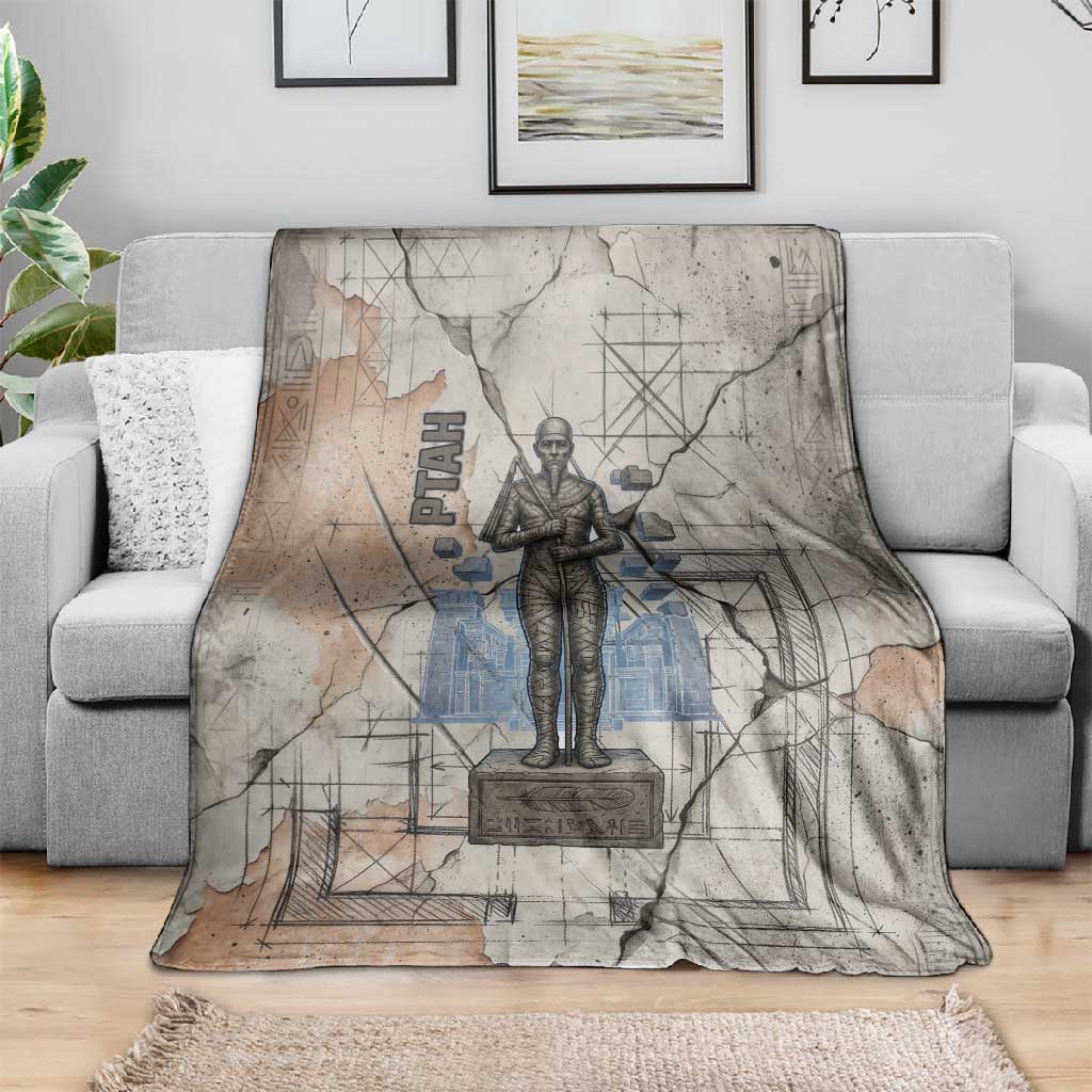 Ptah Egyptian Blanket God of Crafts Architecture Tools Fashioner of the Earth