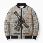 Ptah Egyptian Bomber Puffer Jacket God of Crafts Architecture Tools Fashioner of the Earth