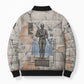 Ptah Egyptian Bomber Puffer Jacket God of Crafts Architecture Tools Fashioner of the Earth