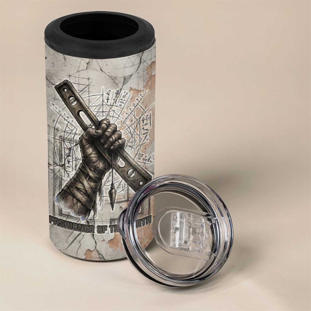 Ptah Egyptian 4 in 1 Can Cooler Tumbler God of Crafts Architecture Tools Fashioner of the Earth