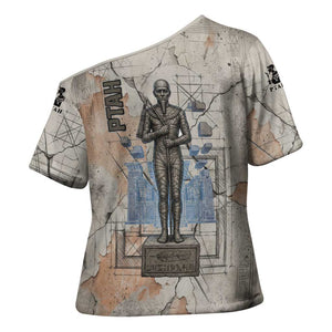 Ptah Egyptian Cross Shoulder Shirt God of Crafts Architecture Tools Fashioner of the Earth