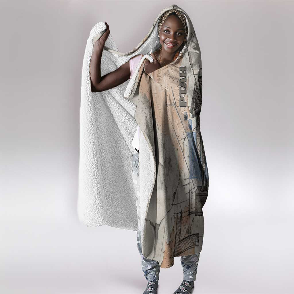 Ptah Egyptian Hooded Blanket God of Crafts Architecture Tools Fashioner of the Earth