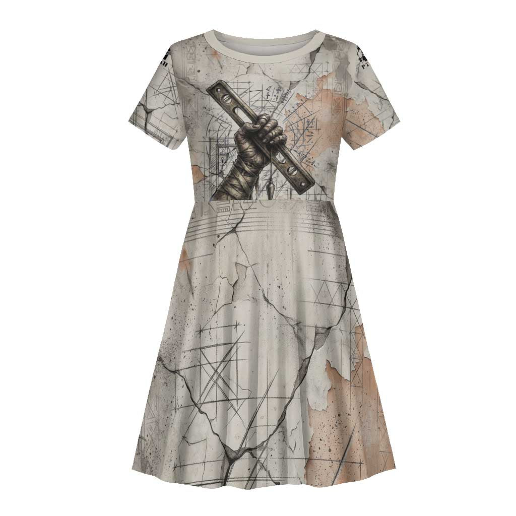 Ptah Egyptian Kid Short Sleeve Dress God of Crafts Architecture Tools Fashioner of the Earth