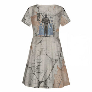 Ptah Egyptian Kid Short Sleeve Dress God of Crafts Architecture Tools Fashioner of the Earth