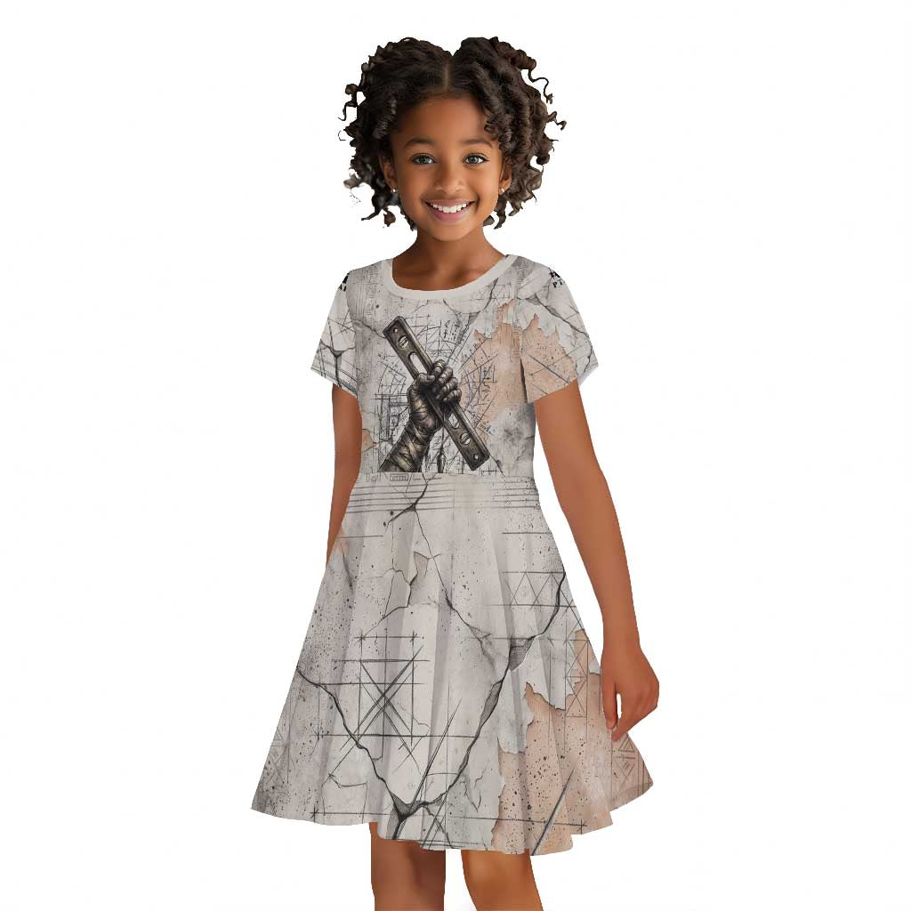 Ptah Egyptian Kid Short Sleeve Dress God of Crafts Architecture Tools Fashioner of the Earth