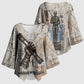 Ptah Egyptian Kimono Sleeve Blouse God of Crafts Architecture Tools Fashioner of the Earth