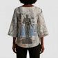 Ptah Egyptian Kimono Sleeve Blouse God of Crafts Architecture Tools Fashioner of the Earth
