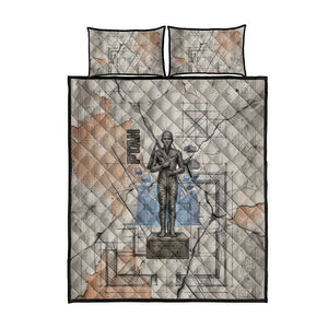 Ptah Egyptian Quilt Bed Set God of Crafts Architecture Tools Fashioner of the Earth