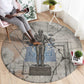 Ptah Egyptian Round Carpet God of Crafts Architecture Tools Fashioner of the Earth