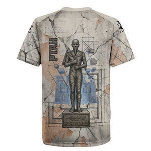 Ptah Egyptian Rugby Jersey God of Crafts Architecture Tools Fashioner of the Earth
