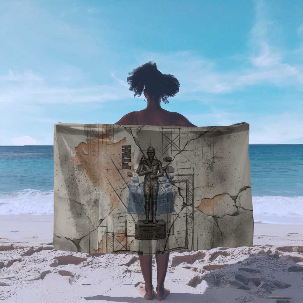 Ptah Egyptian Sarong God of Crafts Architecture Tools Fashioner of the Earth