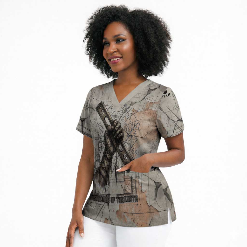Ptah Egyptian Scrub Top God of Crafts Architecture Tools Fashioner of the Earth