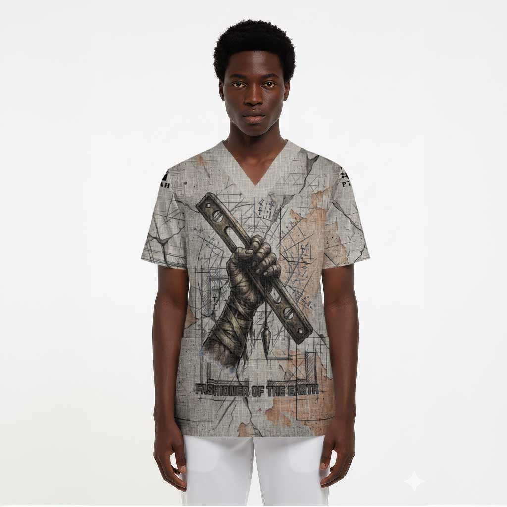 Ptah Egyptian Scrub Top God of Crafts Architecture Tools Fashioner of the Earth
