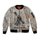 Ptah Egyptian Sleeve Zip Bomber Jacket God of Crafts Architecture Tools Fashioner of the Earth