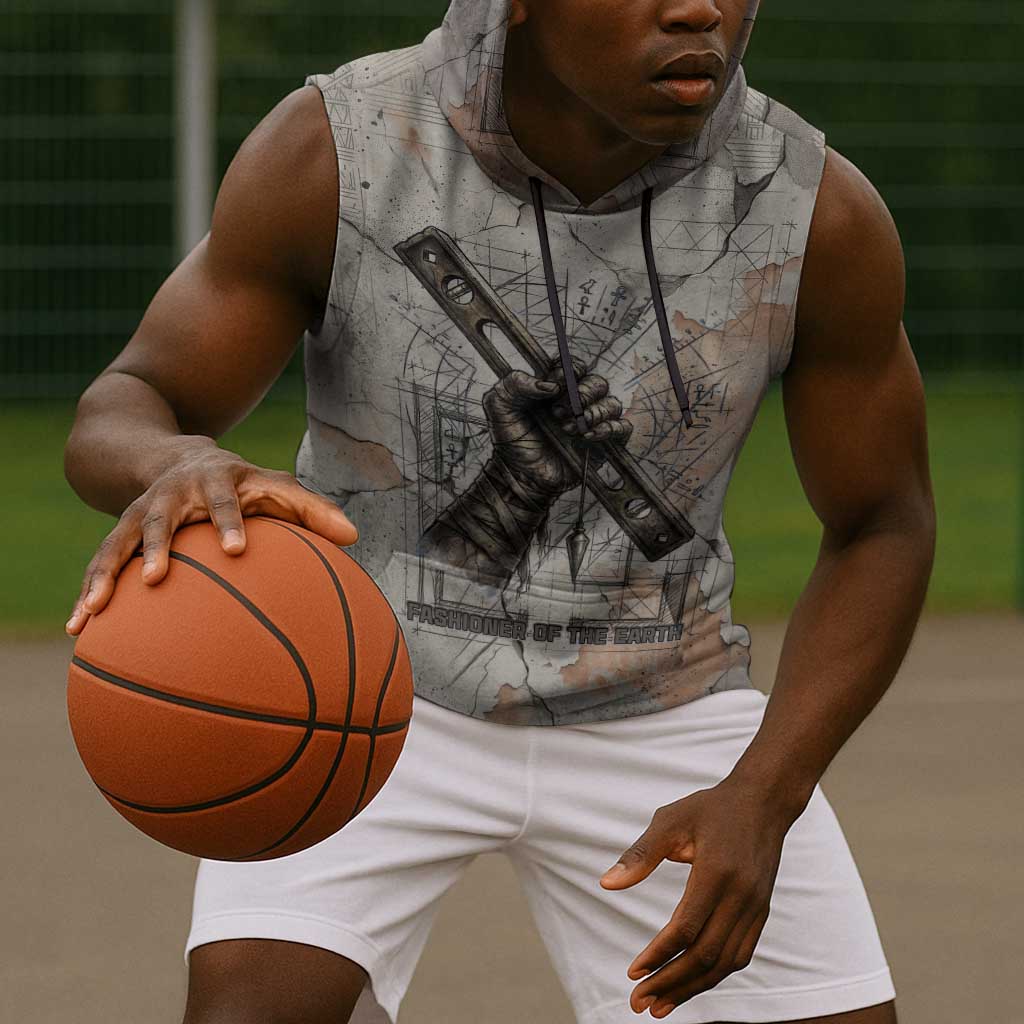 Ptah Egyptian Sleeveless Hoodie God of Crafts Architecture Tools Fashioner of the Earth