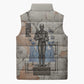 Ptah Egyptian Sleeveless Puffer Jacket God of Crafts Architecture Tools Fashioner of the Earth