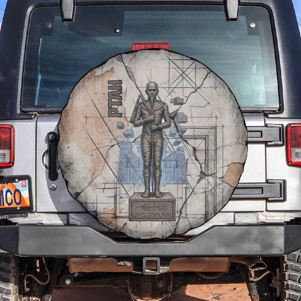 Ptah Egyptian Spare Tire Cover God of Crafts Architecture Tools Fashioner of the Earth
