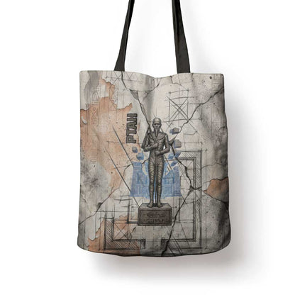 Ptah Egyptian Tote Bag God of Crafts Architecture Tools Fashioner of the Earth