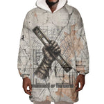 Ptah Egyptian Wearable Blanket Hoodie God of Crafts Architecture Tools Fashioner of the Earth
