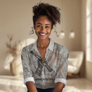 Ptah Egyptian Women Casual Shirt God of Crafts Architecture Tools Fashioner of the Earth