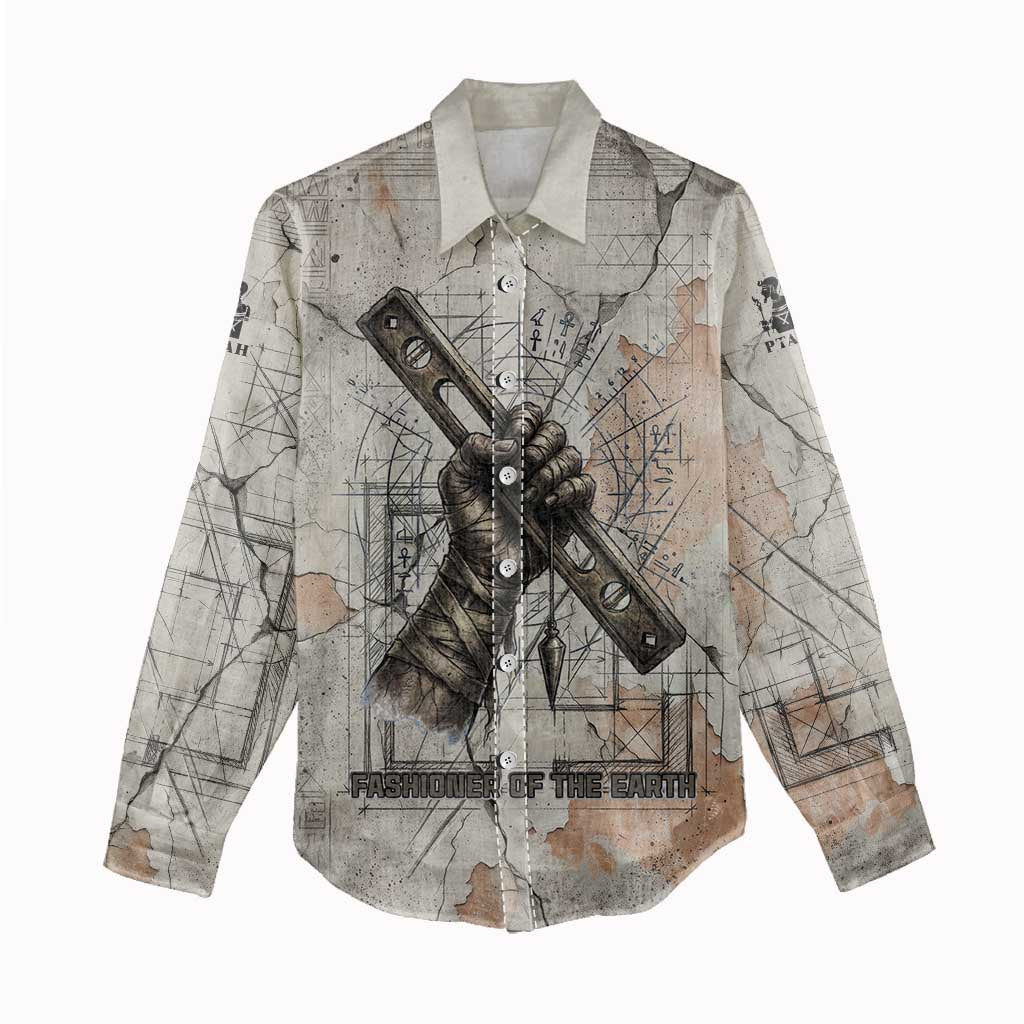 Ptah Egyptian Women Casual Shirt God of Crafts Architecture Tools Fashioner of the Earth