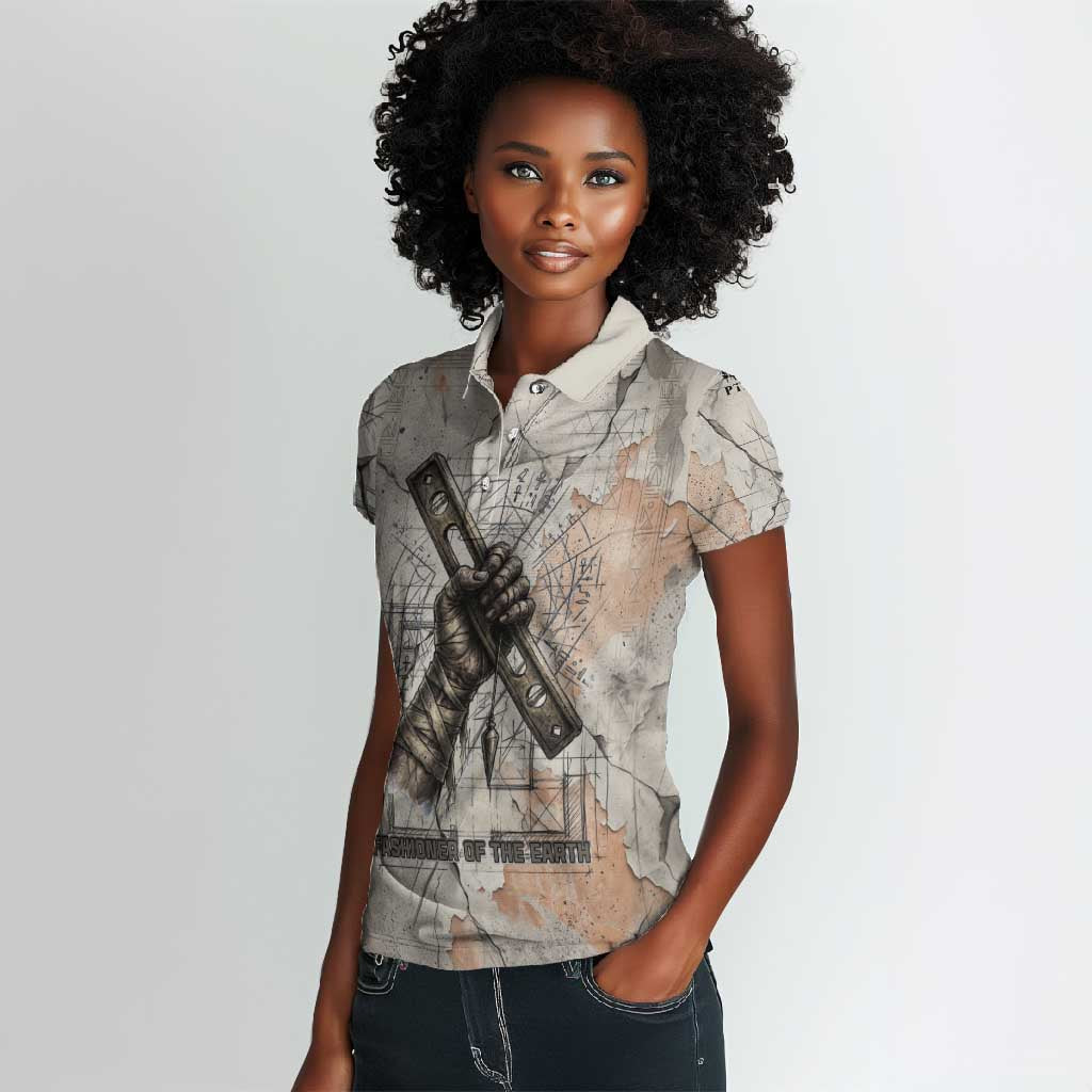 Ptah Egyptian Women Polo Shirt God of Crafts Architecture Tools Fashioner of the Earth