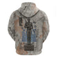 Ptah Egyptian Zip Hoodie God of Crafts Architecture Tools Fashioner of the Earth