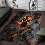 Ptah Egyptian Area Rug God of Creation Great Artificer Hammer - Anvil Fire Forged
