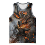 Ptah Egyptian Basketball Jersey God of Creation Great Artificer Hammer - Anvil Fire Forged