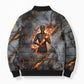 Ptah Egyptian Bomber Puffer Jacket God of Creation Great Artificer Hammer - Anvil Fire Forged