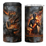Ptah Egyptian 4 in 1 Can Cooler Tumbler God of Creation Great Artificer Hammer - Anvil Fire Forged