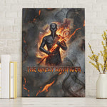 Ptah Egyptian Canvas Wall Art God of Creation Great Artificer Hammer - Anvil Fire Forged