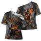 Ptah Egyptian Cross Shoulder Shirt God of Creation Great Artificer Hammer - Anvil Fire Forged