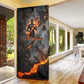 Ptah Egyptian Door Cover God of Creation Great Artificer Hammer - Anvil Fire Forged