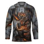 Ptah Egyptian Hockey Jersey God of Creation Great Artificer Hammer - Anvil Fire Forged