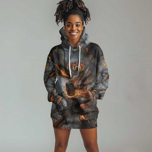 Ptah Egyptian Hoodie Dress God of Creation Great Artificer Hammer - Anvil Fire Forged
