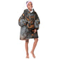 Ptah Egyptian Kid Wearable Blanket Hoodie God of Creation Great Artificer Hammer - Anvil Fire Forged