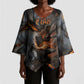 Ptah Egyptian Kimono Sleeve Blouse God of Creation Great Artificer Hammer - Anvil Fire Forged