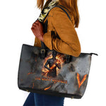 Ptah Egyptian Leather Tote Bag God of Creation Great Artificer Hammer - Anvil Fire Forged
