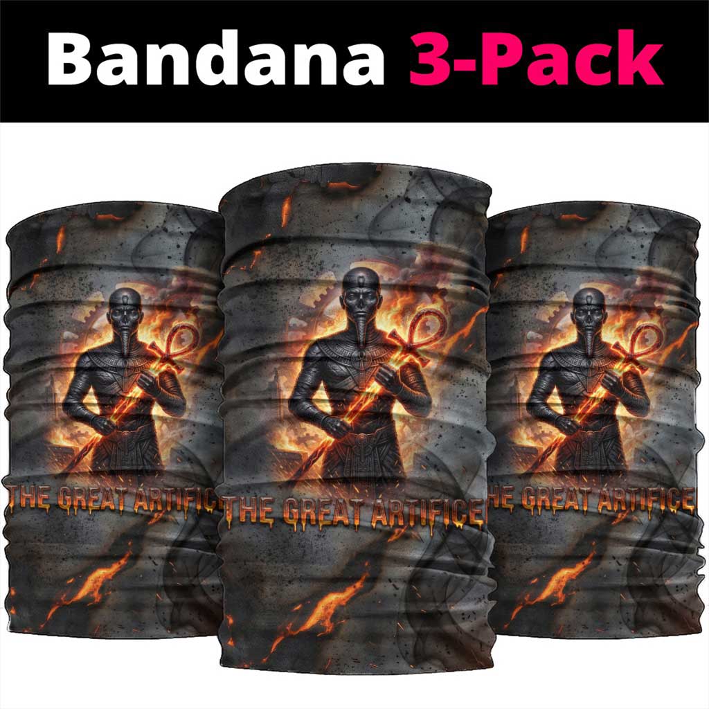 Ptah Egyptian Neck Gaiter God of Creation Great Artificer Hammer - Anvil Fire Forged