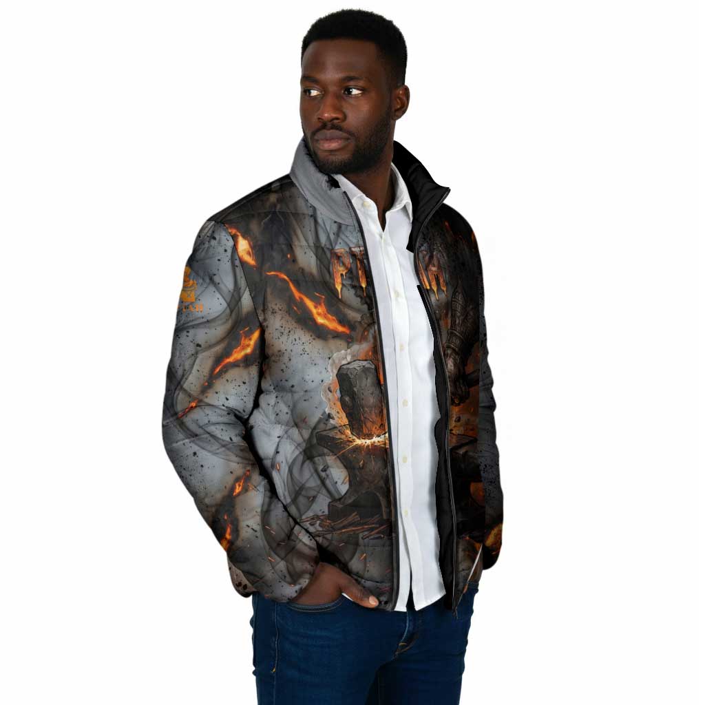 Ptah Egyptian Padded Jacket God of Creation Great Artificer Hammer - Anvil Fire Forged