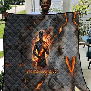 Ptah Egyptian Quilt God of Creation Great Artificer Hammer - Anvil Fire Forged