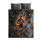 Ptah Egyptian Quilt Bed Set God of Creation Great Artificer Hammer - Anvil Fire Forged