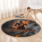 Ptah Egyptian Round Carpet God of Creation Great Artificer Hammer - Anvil Fire Forged