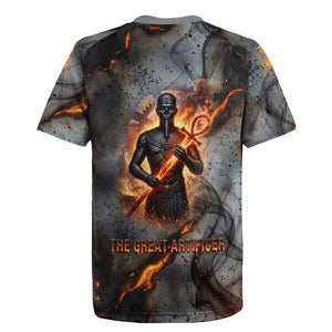 Ptah Egyptian Rugby Jersey God of Creation Great Artificer Hammer - Anvil Fire Forged