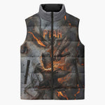 Ptah Egyptian Sleeveless Puffer Jacket God of Creation Great Artificer Hammer - Anvil Fire Forged