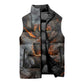 Ptah Egyptian Sleeveless Puffer Jacket God of Creation Great Artificer Hammer - Anvil Fire Forged